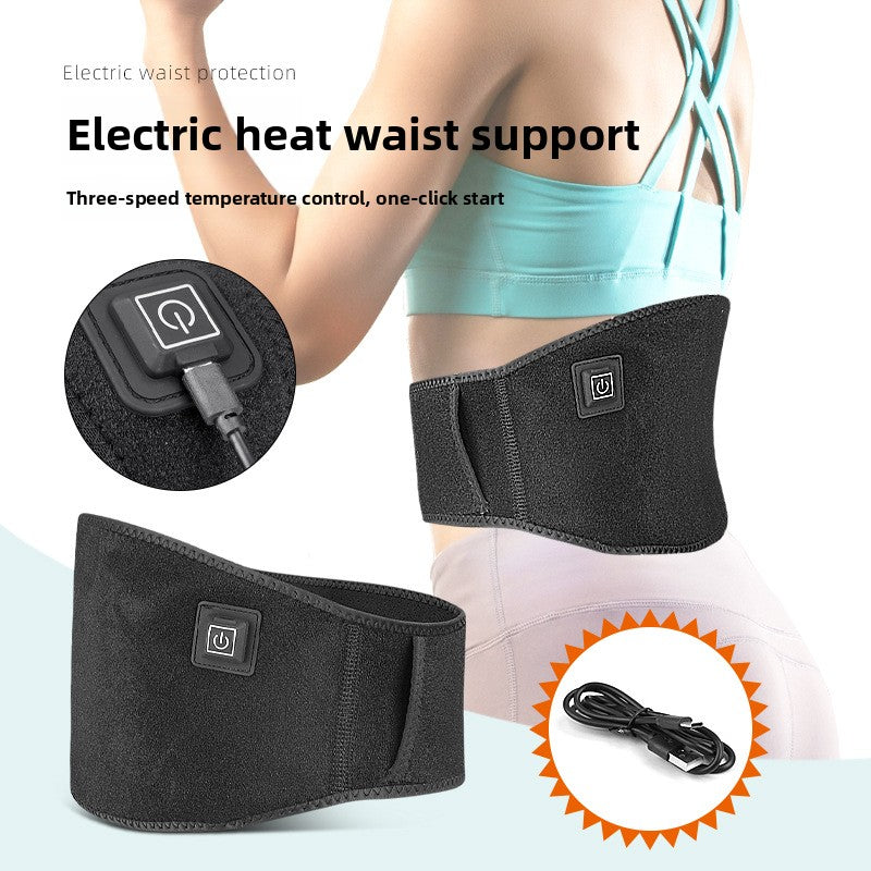 Lumbar Heating Pad Magnetic Therapy Back Waist Massage Band Electric Heated Waist Support Brace For 2
