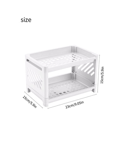 DoubleTriple Layered Desktop Storage Shelves For Office Stationery Cosmetics And Miscellaneous Item 4