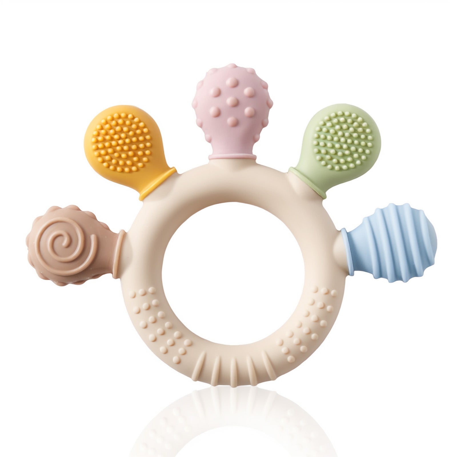 Montessori Toy Silicone Educational Toys Teething Track Maze Wooden Roller Coaster Bead Baby Accessory