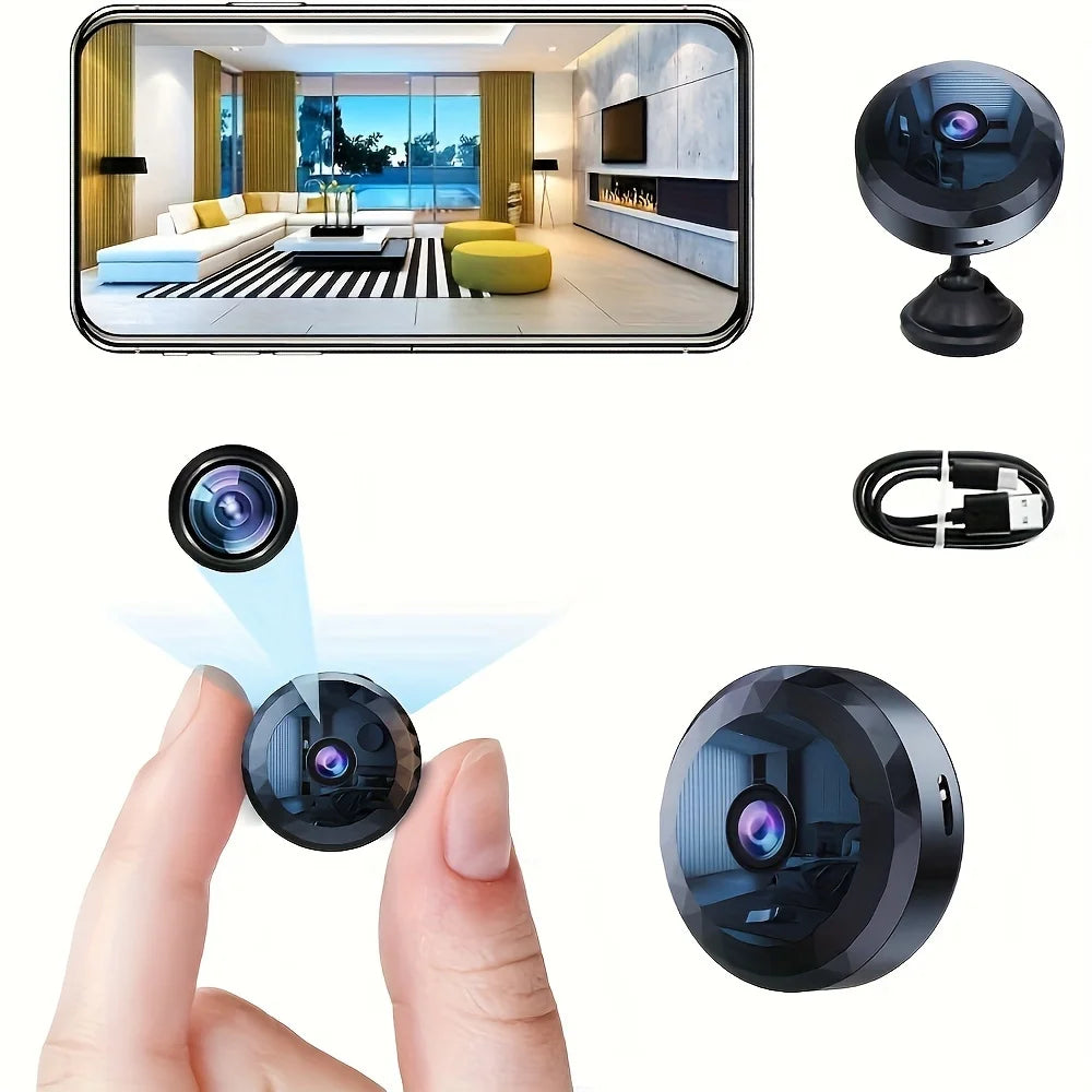Motion Detection Wireless Mini WiFi Camera With Night Vision Easy To Mount Rechargeable Battery  Ap