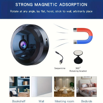 Motion Detection Wireless Mini WiFi Camera With Night Vision Easy To Mount Rechargeable Battery  Ap