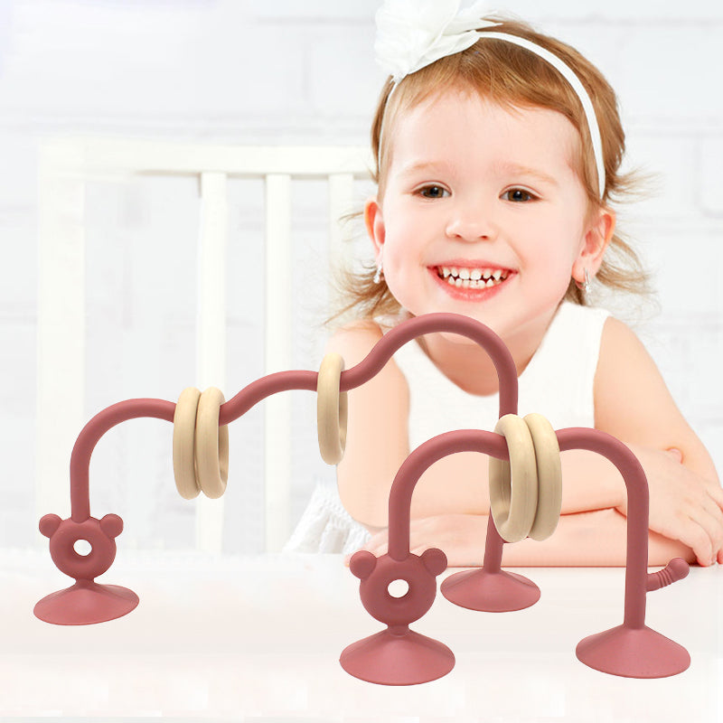 Bead Wrapped Baby Early Education Puzzle Game Silicone Childrens Tabletop Toys 3