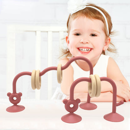 Bead Wrapped Baby Early Education Puzzle Game Silicone Childrens Tabletop Toys 3
