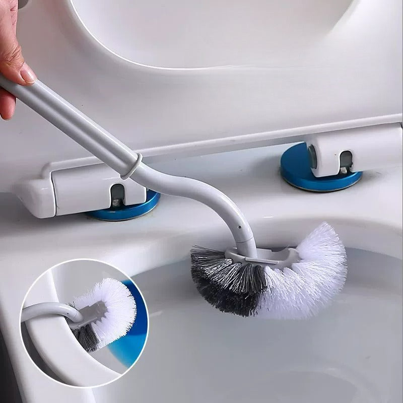 SCurve Wall Mount Toilet Brush Angled Head Gap Cleaner With Soft Bristles For Bathroom Hygiene 2