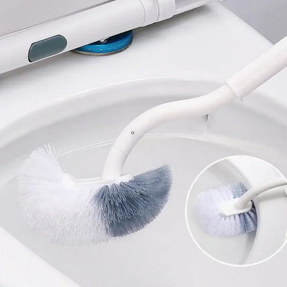SCurve Wall Mount Toilet Brush Angled Head Gap Cleaner With Soft Bristles For Bathroom Hygiene 3