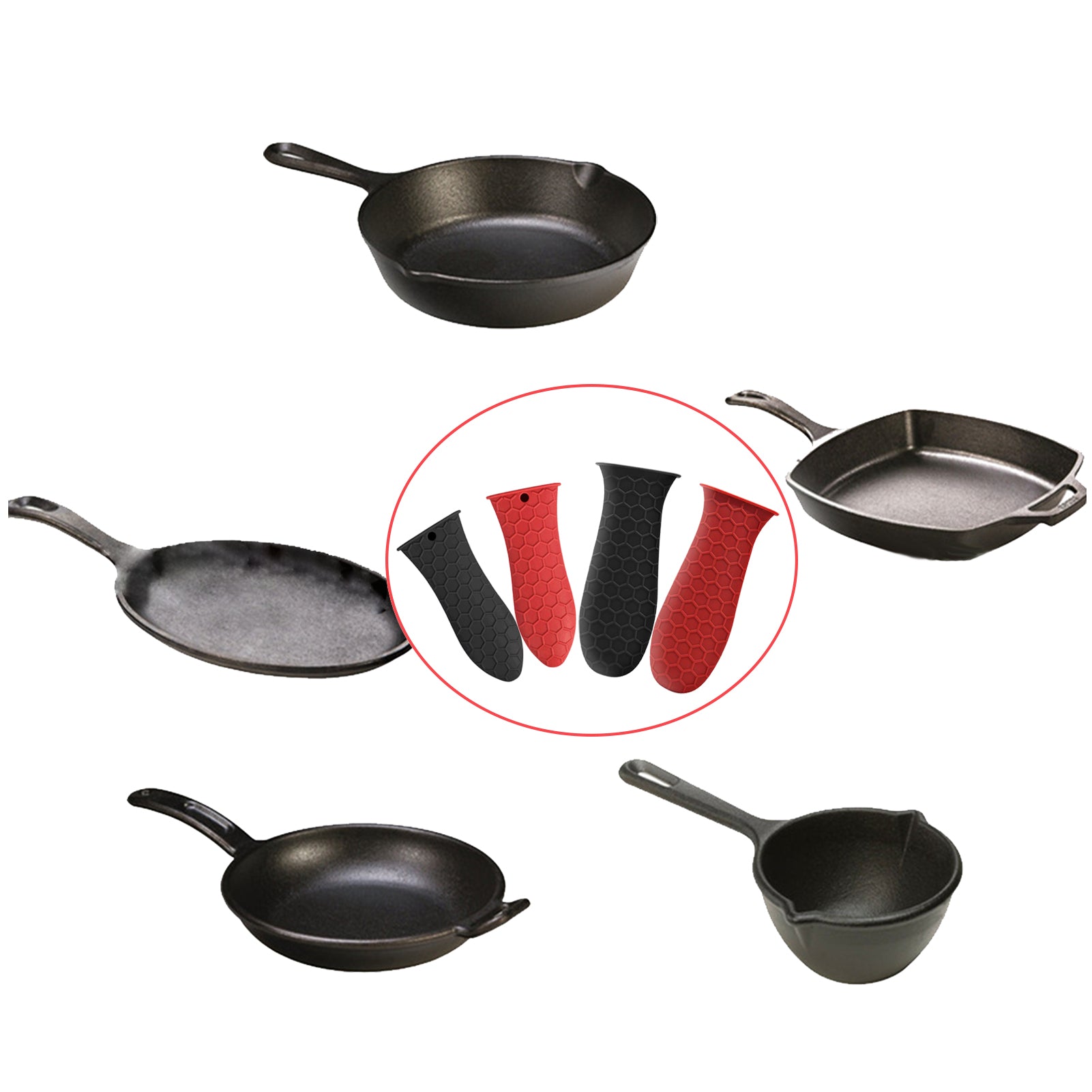 High Heat Resistance Silicone Pot Handle Cover, Anti-scalding Holder for Frying and Milk Pans