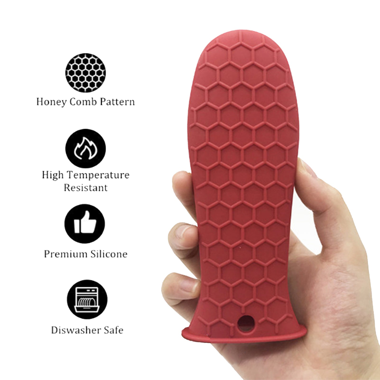 High Heat Resistance Silicone Pot Handle Cover, Anti-scalding Holder for Frying and Milk Pans