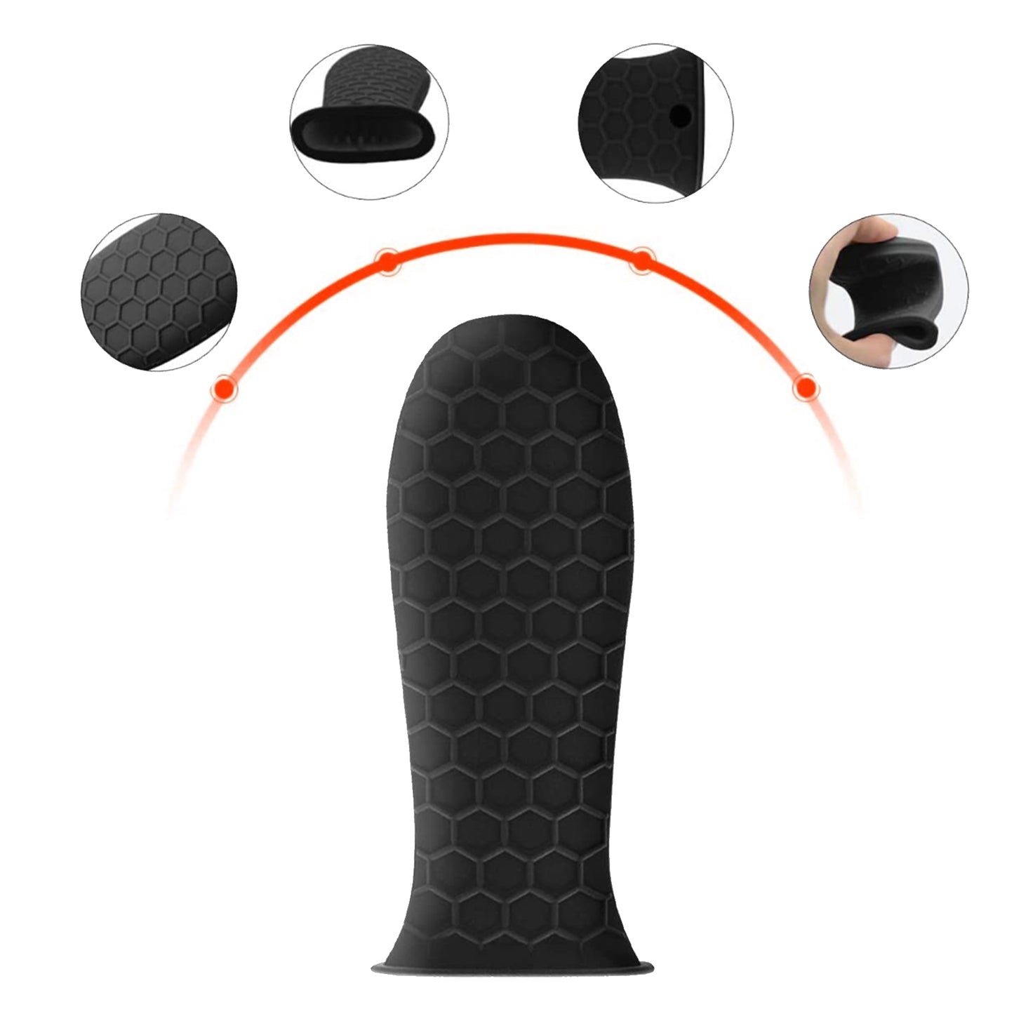 High Heat Resistance Silicone Pot Handle Cover, Anti-scalding Holder for Frying and Milk Pans