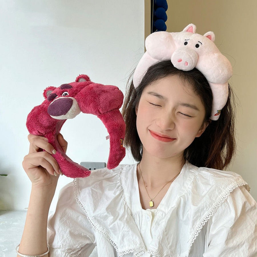 Cartoon Funny Strawberry Bear Girl Cute Hair Hoop Headwear For Women 1