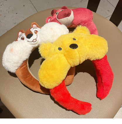 Cartoon Funny Strawberry Bear Girl Cute Hair Hoop Headwear For Women 3