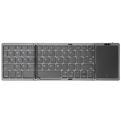 Foldable Folding Bluetooth Keyboard with Touchpad for Windows and Android, Rechargeable Dual Bluetooth Mini Keyboa