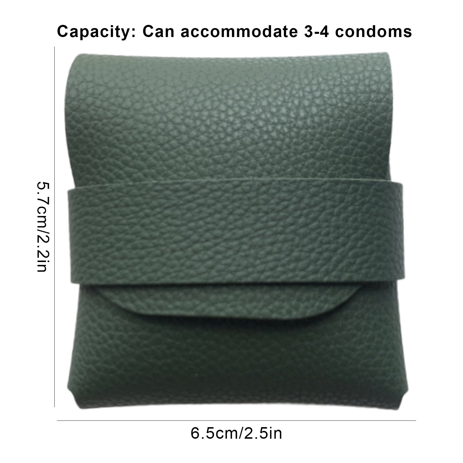 Travel Condom Case, Elegant PU Leather Box, Secure Small Purse for Condoms, Compact Design, Protects and Keeps Condoms
