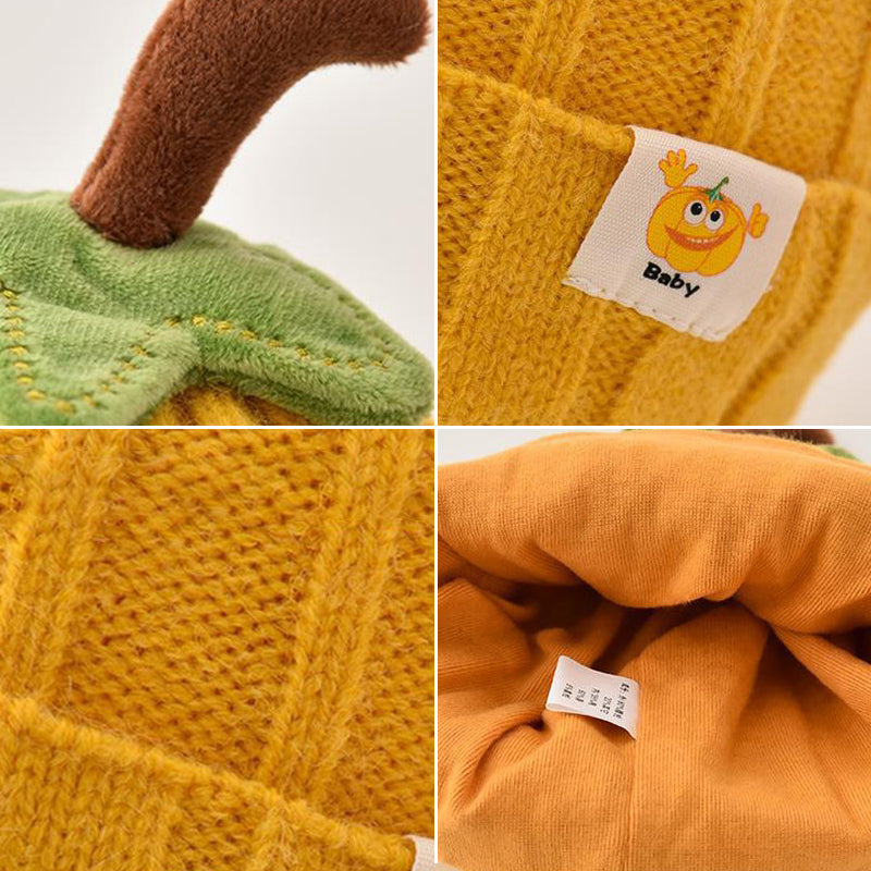 Warm Winter Baby Knitted Hat Thick Woolen Pumpkin Toddler Beanie 636 Months Crochet Bonnet For Boys 3
