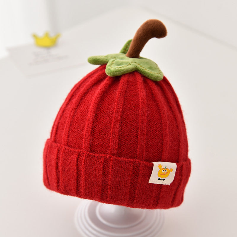 Warm Winter Baby Knitted Hat Thick Woolen Pumpkin Toddler Beanie 636 Months Crochet Bonnet For Boys 7