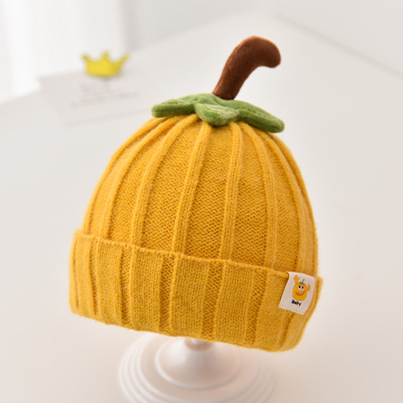 Warm Winter Baby Knitted Hat Thick Woolen Pumpkin Toddler Beanie 636 Months Crochet Bonnet For Boys 8
