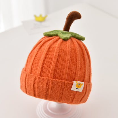 Warm Winter Baby Knitted Hat Thick Woolen Pumpkin Toddler Beanie 636 Months Crochet Bonnet For Boys 9