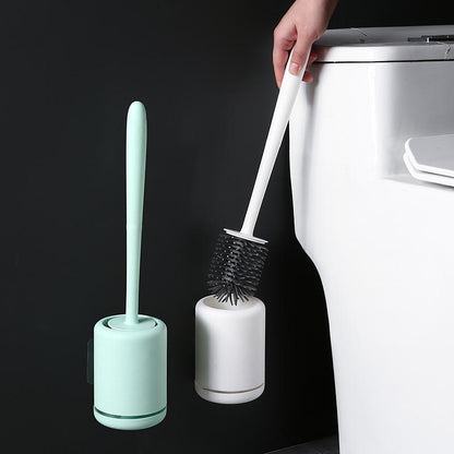 Punch-Free Household Toilet Brush Set, Long Handle Toilet Brush with Base, Cleaning Brush for Bathroom Accessories