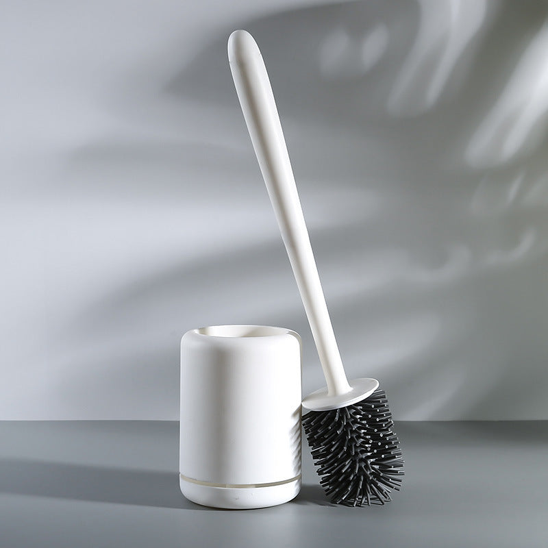 PunchFree Household Toilet Brush Set Long Handle Toilet Brush With Base Cleaning Brush For Bathroom 4