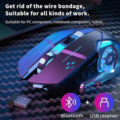 Wireless Gaming Mouse With Rechargeable Battery Silent Bluetooth Backlight PC Gamer Mouse USB Mecha 3