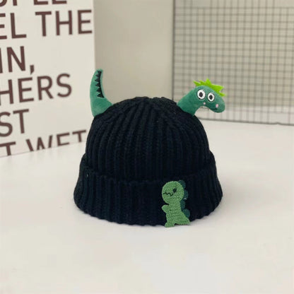 Winter Warm Cute Dinosaur Baby Knitted Hat Woolen Kids Beanie Crochet Bonnet For Boys And Girls 5