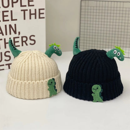 Winter Warm Cute Dinosaur Baby Knitted Hat Woolen Kids Beanie Crochet Bonnet For Boys And Girls 4