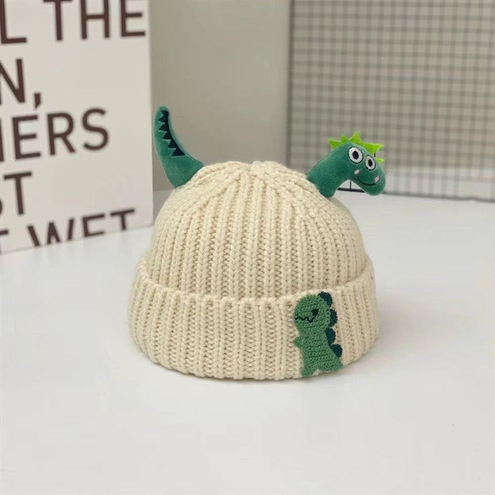 Winter Warm Cute Dinosaur Baby Knitted Hat Woolen Kids Beanie Crochet Bonnet For Boys And Girls 8