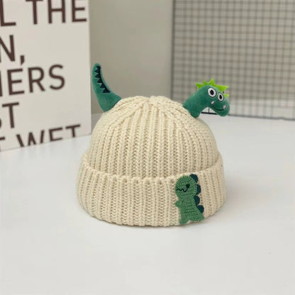 Winter Warm Cute Dinosaur Baby Knitted Hat Woolen Kids Beanie Crochet Bonnet For Boys And Girls 8