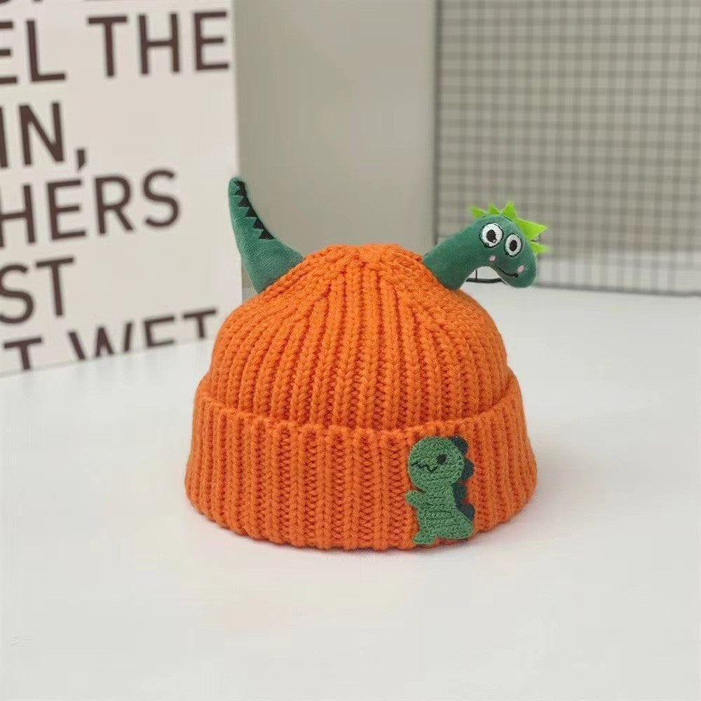 Winter Warm Cute Dinosaur Baby Knitted Hat Woolen Kids Beanie Crochet Bonnet For Boys And Girls 9