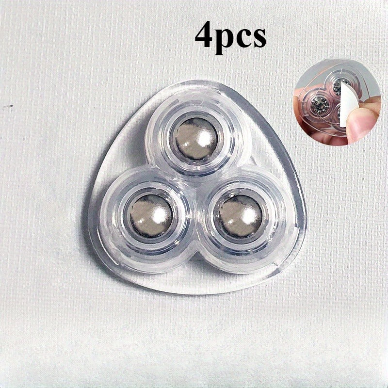 Universal Castors Movable Adhesive Three Bead Wheel, Load-Bearing Wear-Resistant Pulley, Household Hardware