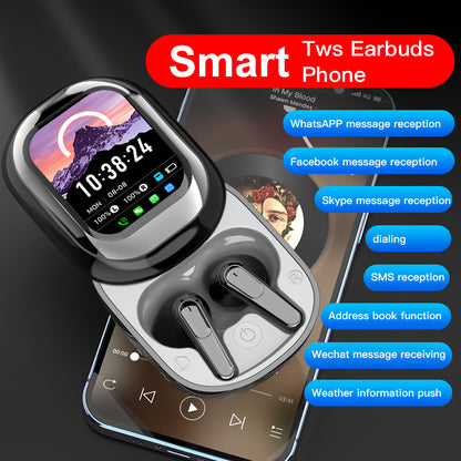 Wireless TWS Earbuds SEONE Smart Headphones LED Fullcolor Slide Touch Screen 2