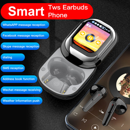 Wireless TWS Earbuds SEONE Smart Headphones LED Fullcolor Slide Touch Screen 5