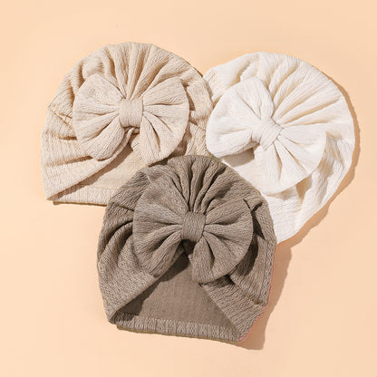 Baby Girl Cute Turban Big Bow Hat Newborn Beanie Infant Bonnet 2