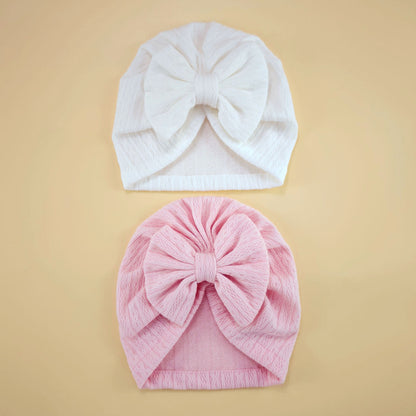 Baby Girl Cute Turban Big Bow Hat Newborn Beanie Infant Bonnet 5
