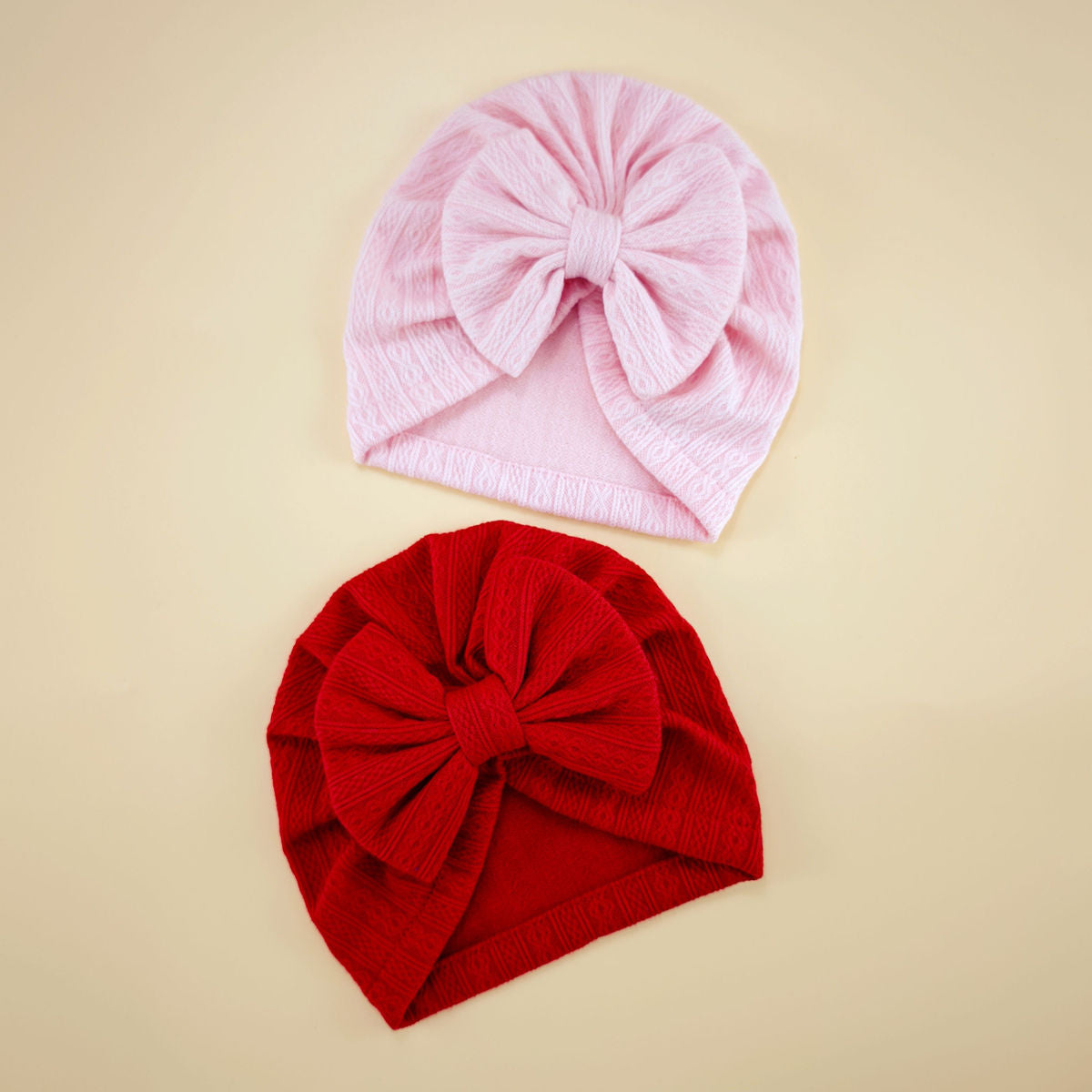 Baby Girl Cute Turban Big Bow Hat Newborn Beanie Infant Bonnet 6