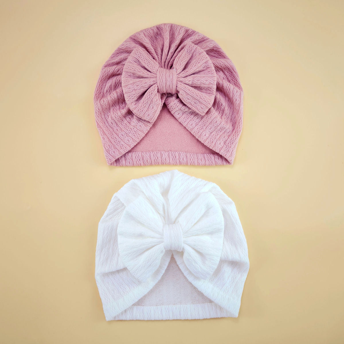 Baby Girl Cute Turban Big Bow Hat Newborn Beanie Infant Bonnet 11