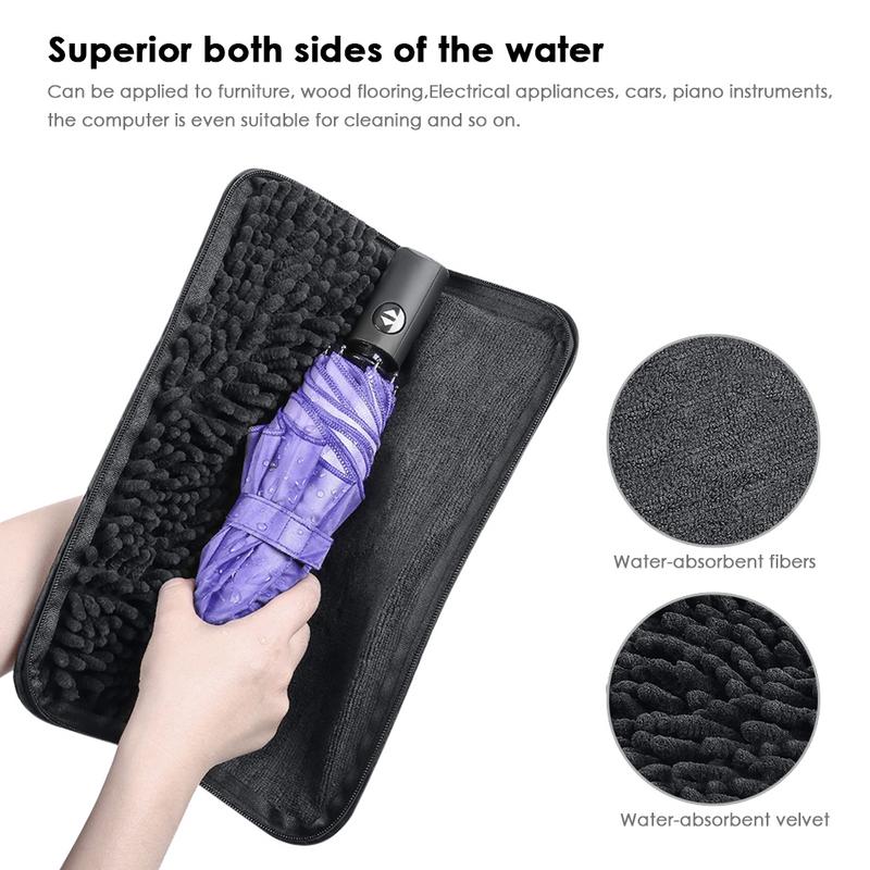 Portable Travel Accessories, Water Absorbent Umbrella Bag, Ultrafine Fiber Cleaning Cloth