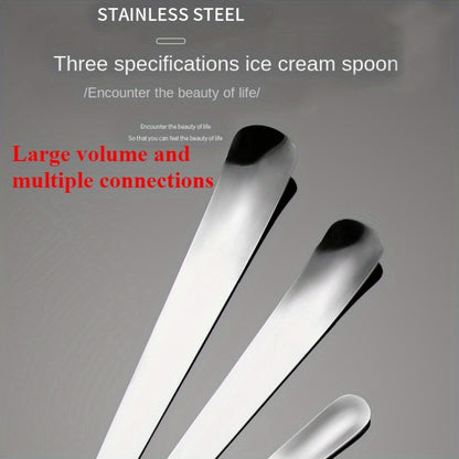 Multifunctional Stainless Steel Dessert Spoon Long Handle Mixing Spoon Coffee Spoon Seasoning Spoon