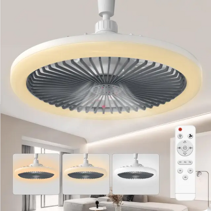 LED Ceiling Fan Light with Remote Control, Adjustable Wind Speed for Bedroom, Kitchen and Home Decoration