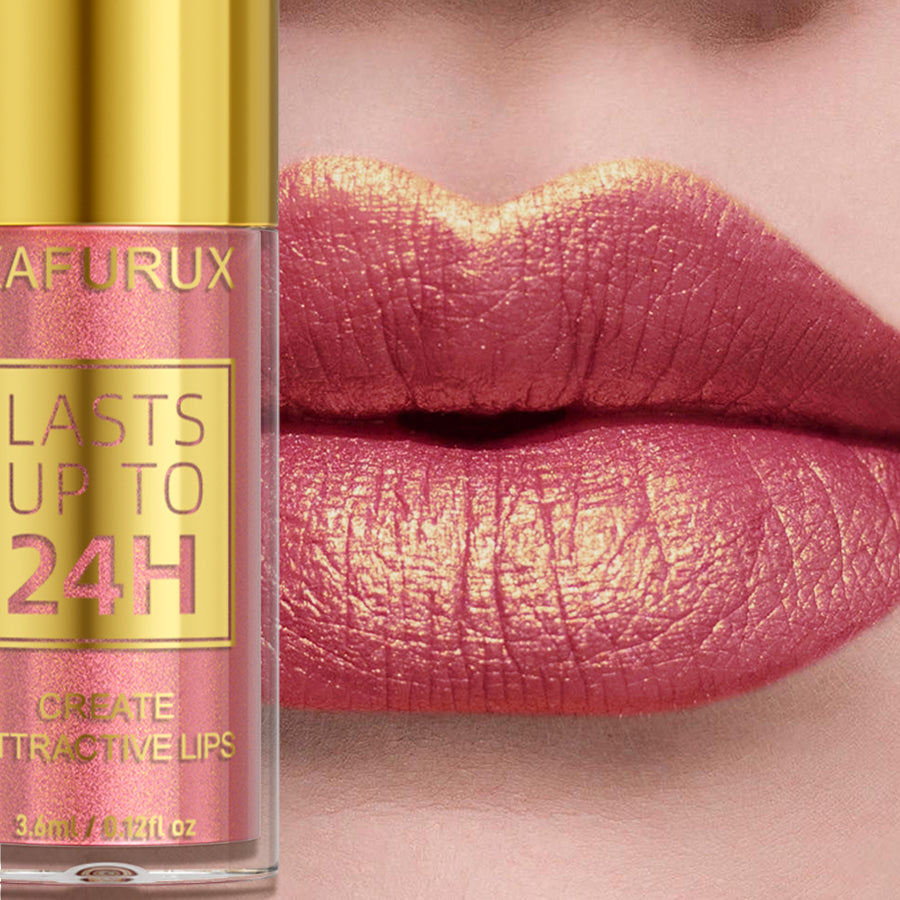Shiny Long Lasting Lip Gloss, Waterproof Liquid Lipstick, Glitter Metallic Lip Oil