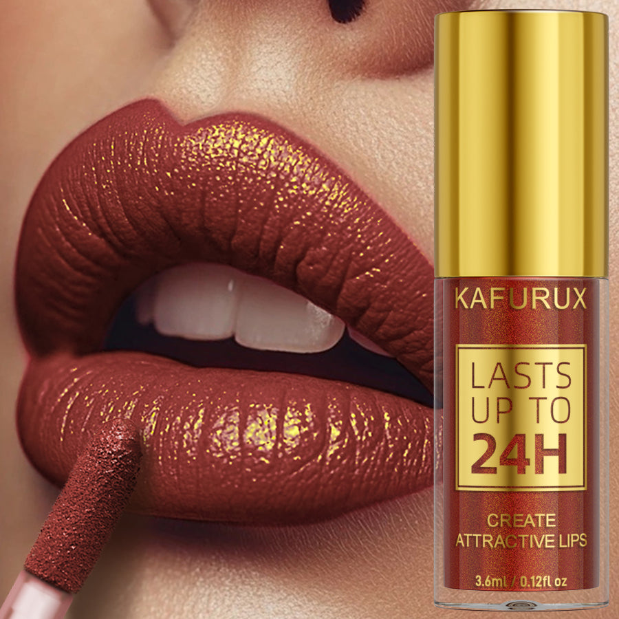 Shiny Long Lasting Lip Gloss Waterproof Liquid Lipstick Glitter Metallic Lip Oil 11
