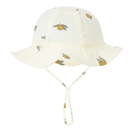 Unisex Baby Cotton Bucket Hat Sunscreen Beach Hat Boys Girls 4