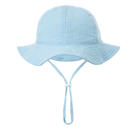 Unisex Baby Cotton Bucket Hat Sunscreen Beach Hat Boys Girls 7