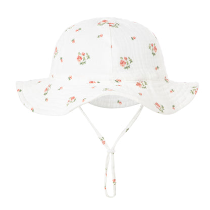 Unisex Baby Cotton Bucket Hat Sunscreen Beach Hat Boys Girls 9