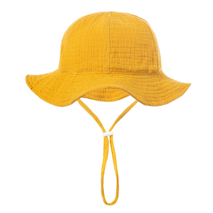 Unisex Baby Cotton Bucket Hat Sunscreen Beach Hat Boys Girls 16