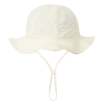 Unisex Baby Cotton Bucket Hat Sunscreen Beach Hat Boys Girls 17