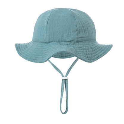 Unisex Baby Cotton Bucket Hat Sunscreen Beach Hat Boys Girls 19
