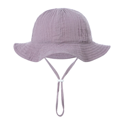 Unisex Baby Cotton Bucket Hat Sunscreen Beach Hat Boys Girls 24