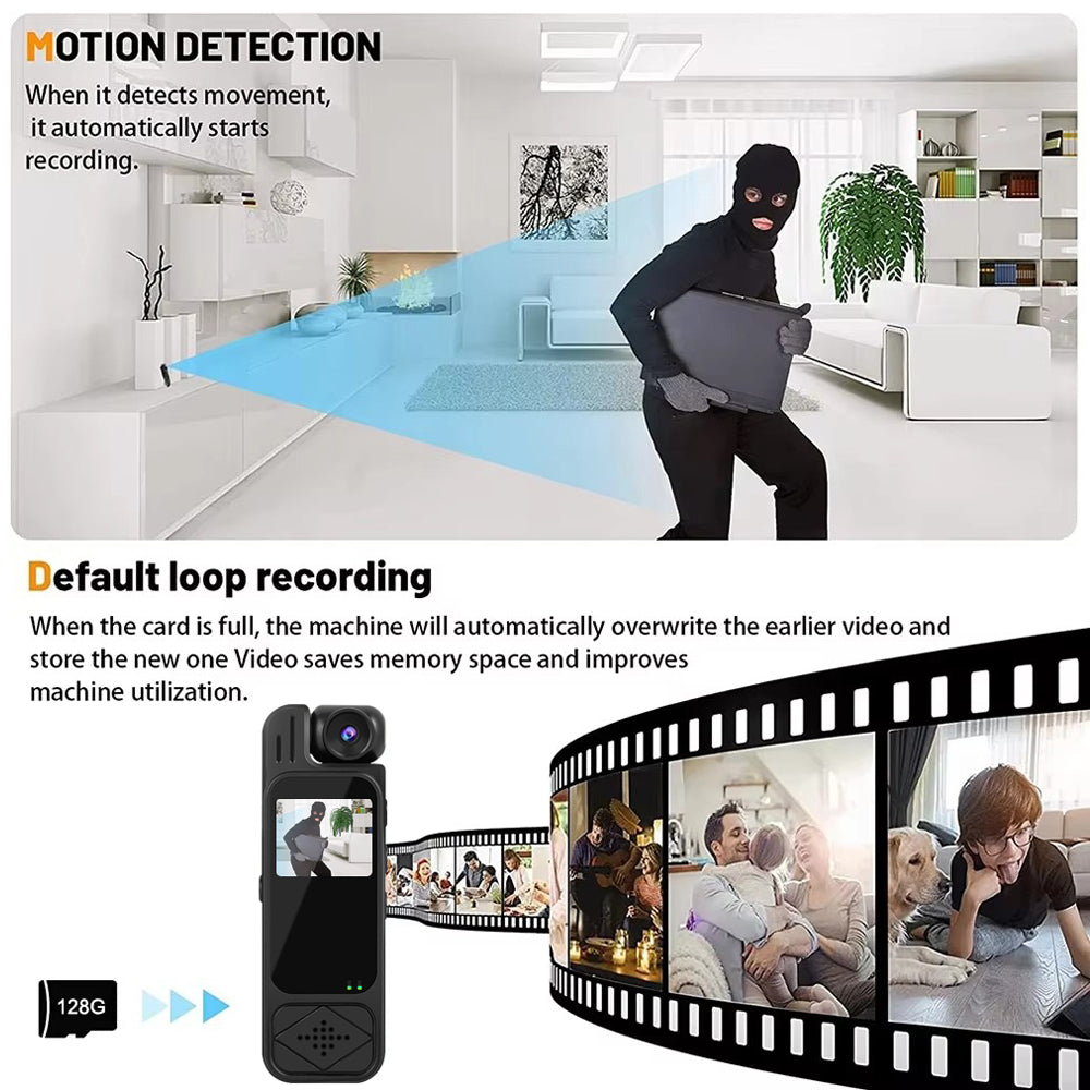 Full HD 1080P Mini Body Camera Body Mounted Camera Night Vision Digital Video Recorder 13inch Bodyc 1