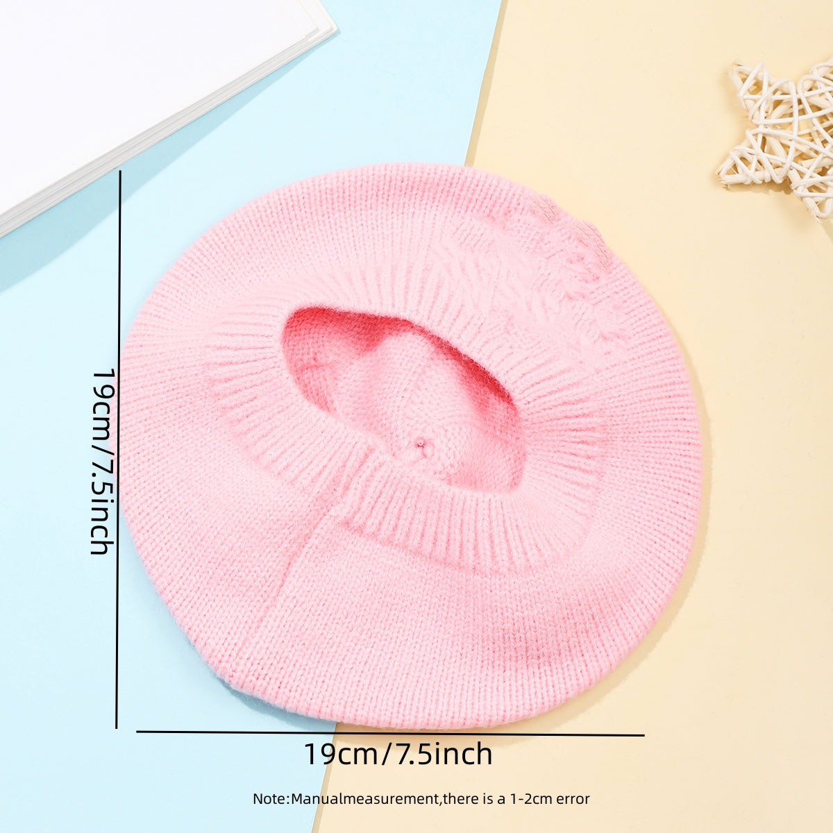 Vintage Knitted Beret Hat Kids Warm Fashion Baby Hat For Girls 3