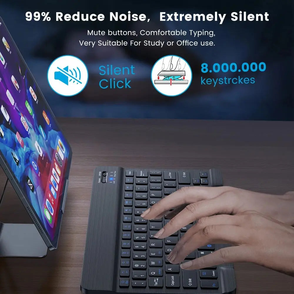 Ultra Slim Bluetooth Compatible Keyboard Mini Wireless Keyboard For IPad IPhone Android Tablet Wind 2